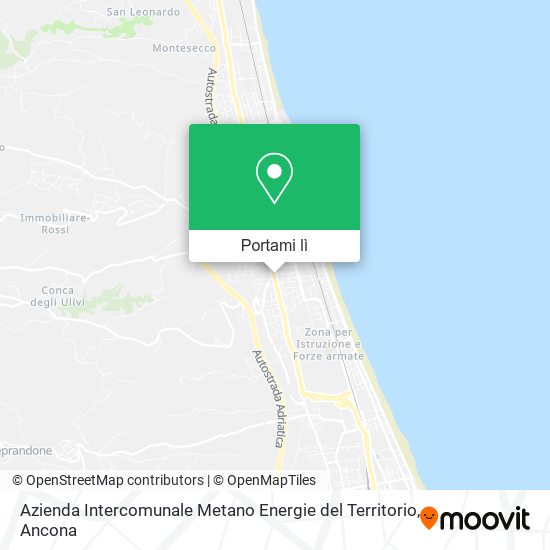 Mappa Azienda Intercomunale Metano Energie del Territorio