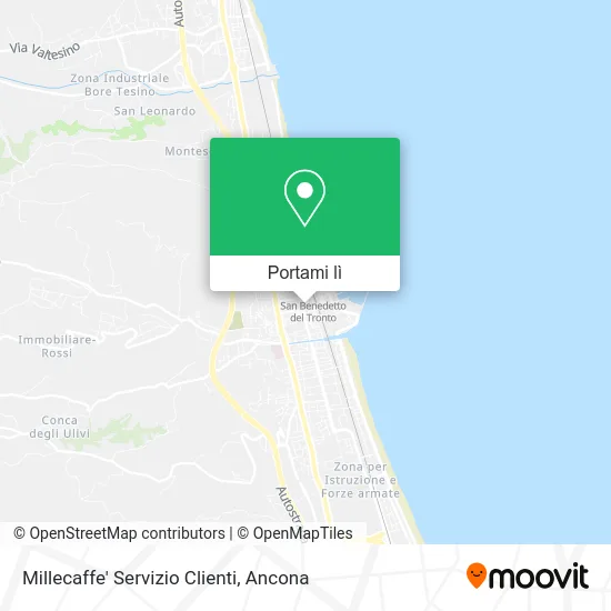 Mappa Millecaffe' Servizio Clienti