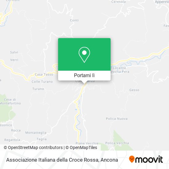 Mappa Associazione Italiana della Croce Rossa
