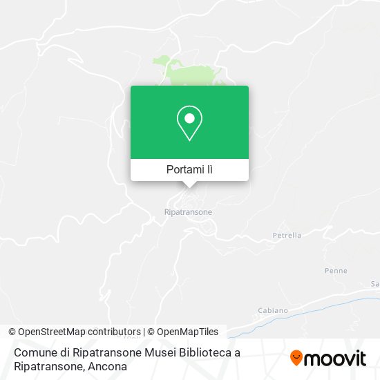 Mappa Comune di Ripatransone Musei Biblioteca a Ripatransone