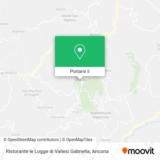 Mappa Ristorante le Logge di Vallesi Gabriella