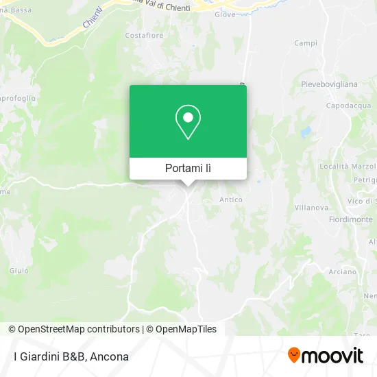Mappa I Giardini B&B
