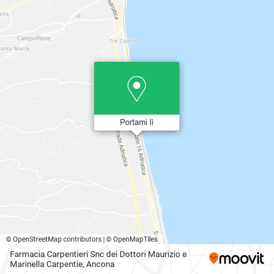 Mappa Farmacia Carpentieri Snc dei Dottori Maurizio e Marinella Carpentie