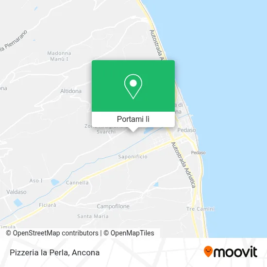 Mappa Pizzeria la Perla