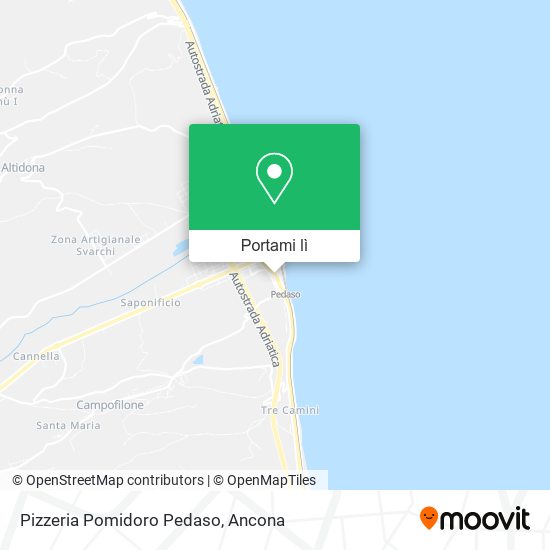 Mappa Pizzeria Pomidoro Pedaso