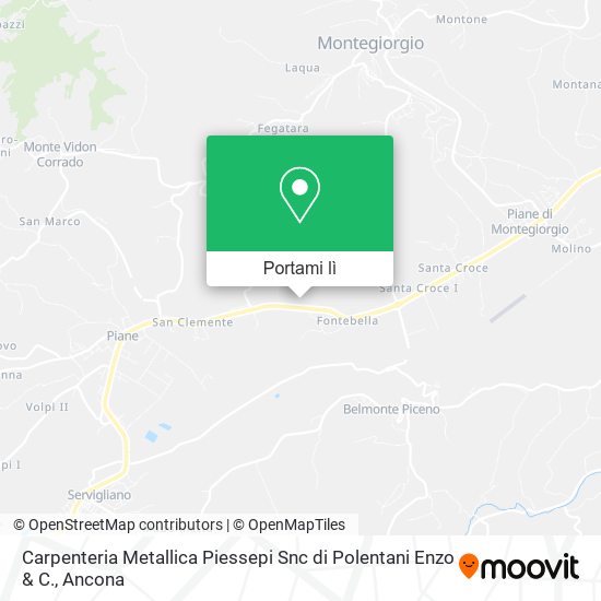 Mappa Carpenteria Metallica Piessepi Snc di Polentani Enzo & C.