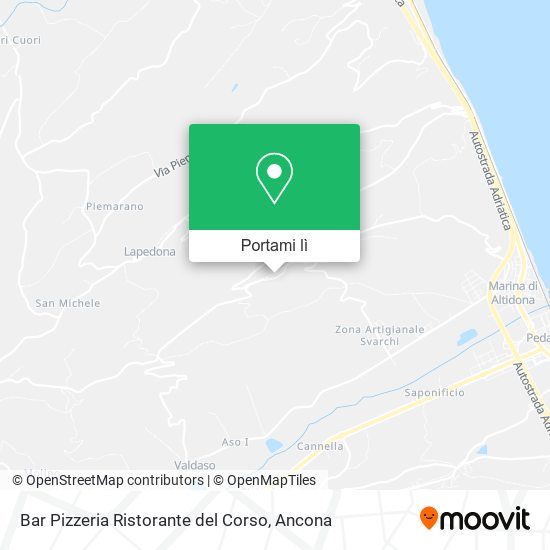 Mappa Bar Pizzeria Ristorante del Corso