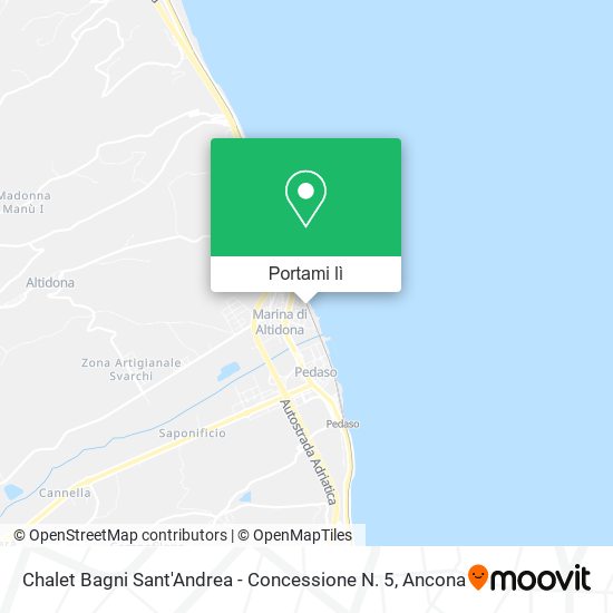 Mappa Chalet Bagni Sant'Andrea - Concessione N. 5