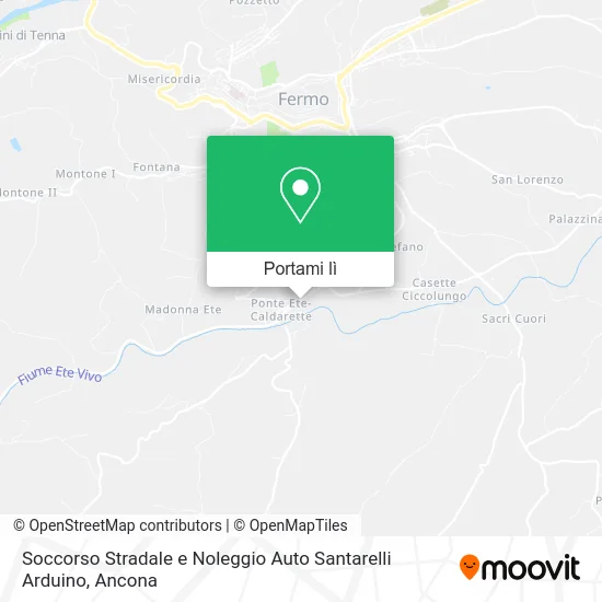 Mappa Soccorso Stradale e Noleggio Auto Santarelli Arduino