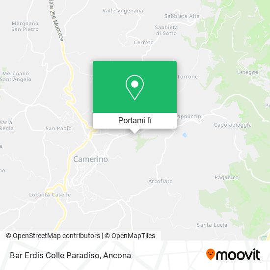 Mappa Bar Erdis Colle Paradiso