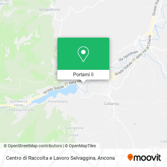 Mappa Centro di Raccolta e Lavoro Selvaggina