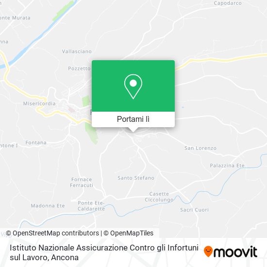 Mappa Istituto Nazionale Assicurazione Contro gli Infortuni sul Lavoro