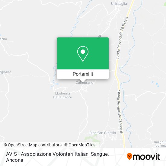 Mappa AVIS - Associazione Volontari Italiani Sangue