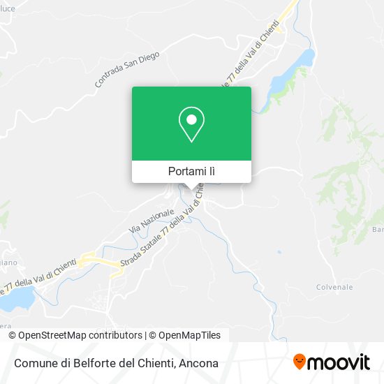 Mappa Comune di Belforte del Chienti