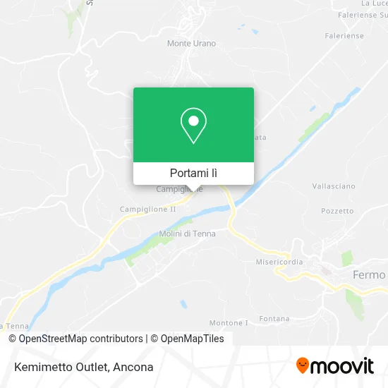 Mappa Kemimetto Outlet