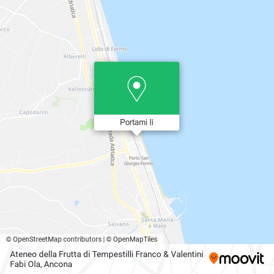 Mappa Ateneo della Frutta di Tempestilli Franco & Valentini Fabi Ola
