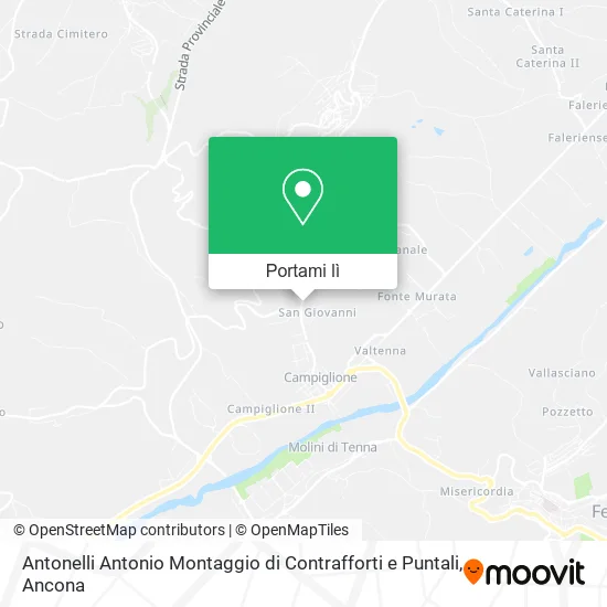 Mappa Antonelli Antonio Montaggio di Contrafforti e Puntali