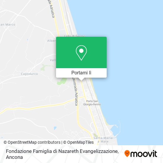 Mappa Fondazione Famiglia di Nazareth Evangelizzazione