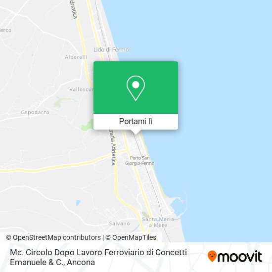 Mappa Mc. Circolo Dopo Lavoro Ferroviario di Concetti Emanuele & C.