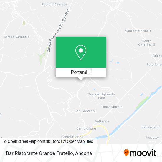 Mappa Bar Ristorante Grande Fratello