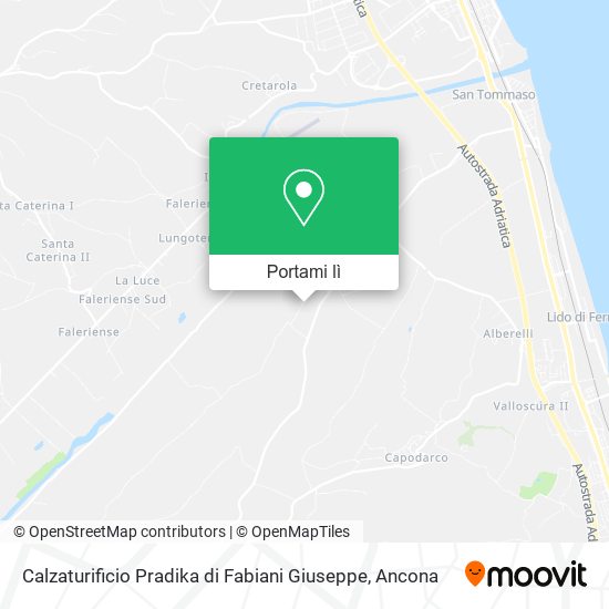Mappa Calzaturificio Pradika di Fabiani Giuseppe