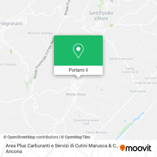 Mappa Area Plus Carburanti e Servizi di Cutini Marusca & C.