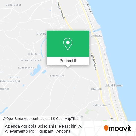 Mappa Azienda Agricola Scisciani F. e Raschini A. Allevamento Polli Ruspanti
