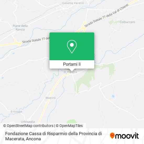 Mappa Fondazione Cassa di Risparmio della Provincia di Macerata