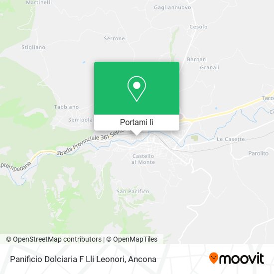 Mappa Panificio Dolciaria F Lli Leonori