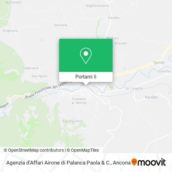 Mappa Agenzia d'Affari Airone di Palanca Paola & C.