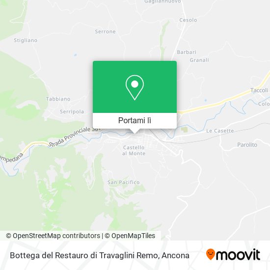 Mappa Bottega del Restauro di Travaglini Remo
