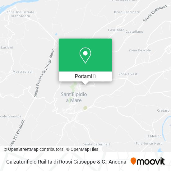 Mappa Calzaturificio Railita di Rossi Giuseppe & C.