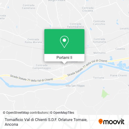 Mappa Tomaificio Val di Chienti S.D.F. Orlature Tomaie