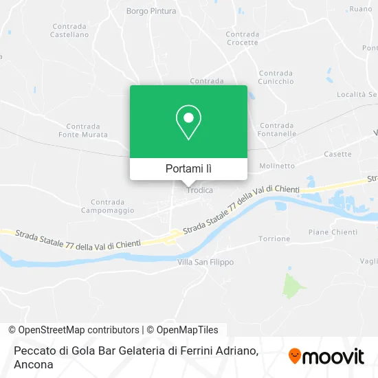 Mappa Peccato di Gola Bar Gelateria di Ferrini Adriano