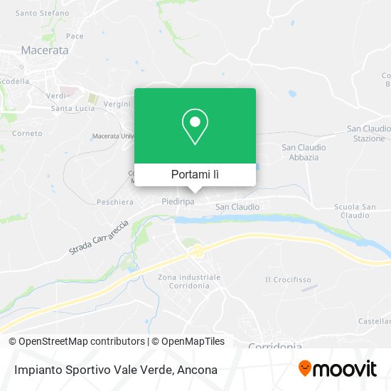 Mappa Impianto Sportivo Vale Verde