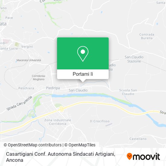 Mappa Casartigiani Conf. Autonoma Sindacati Artigiani