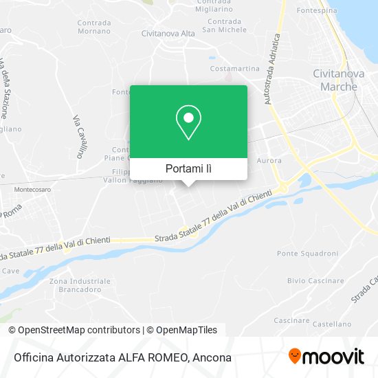 Mappa Officina Autorizzata ALFA ROMEO