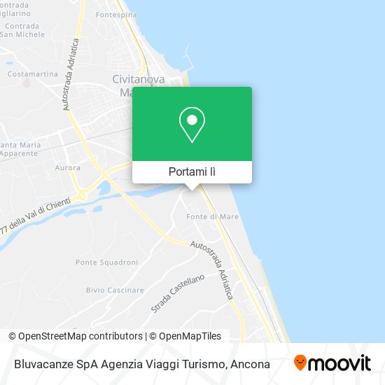 Mappa Bluvacanze SpA Agenzia Viaggi Turismo