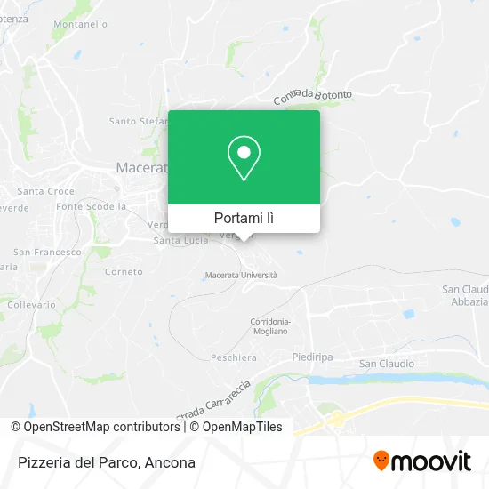 Mappa Pizzeria del Parco
