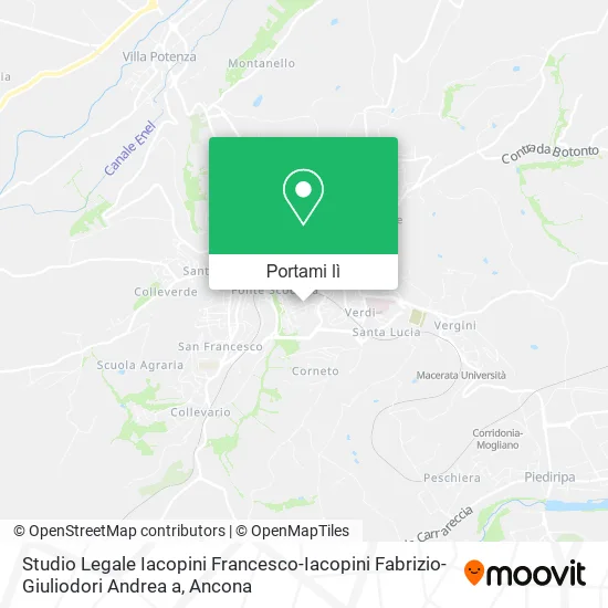 Mappa Studio Legale Iacopini Francesco-Iacopini Fabrizio-Giuliodori Andrea a