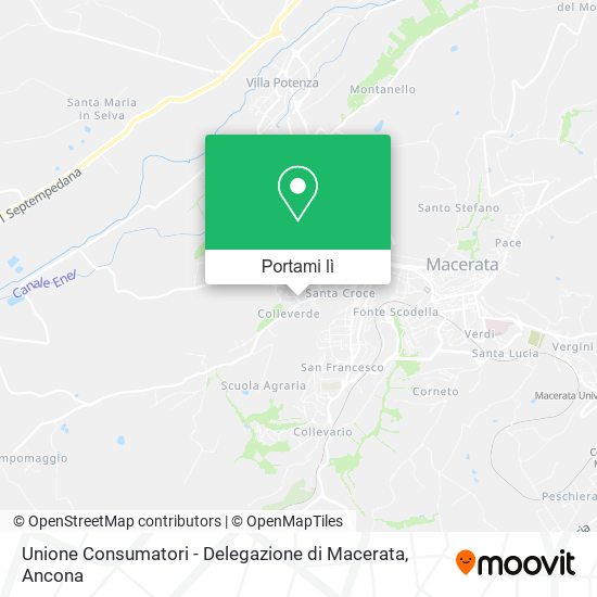 Mappa Unione Consumatori - Delegazione di Macerata