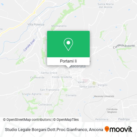 Mappa Studio Legale Borgani Dott.Proc.Gianfranco