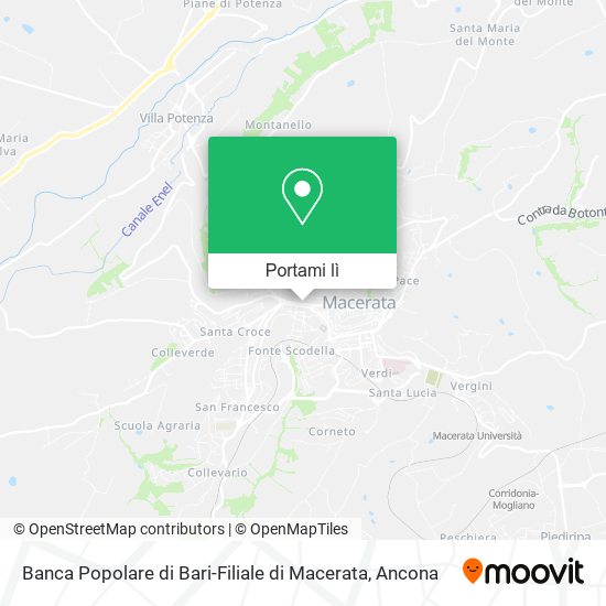 Mappa Banca Popolare di Bari-Filiale di Macerata