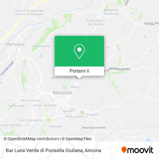 Mappa Bar Luna Verde di Ponsella Giuliana