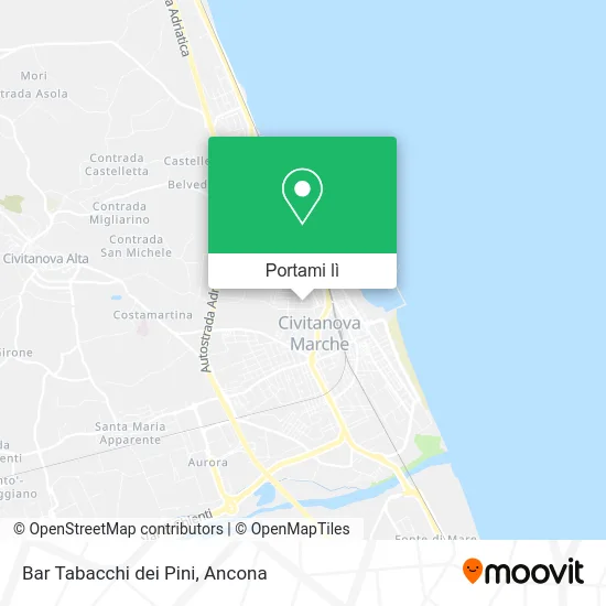 Mappa Bar Tabacchi dei Pini