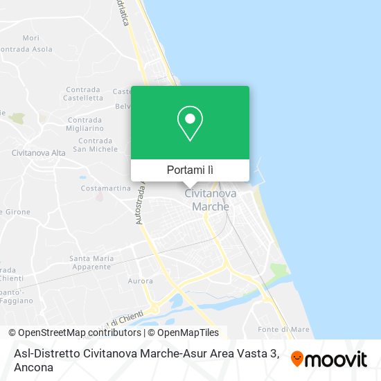 Mappa Asl-Distretto Civitanova Marche-Asur Area Vasta 3