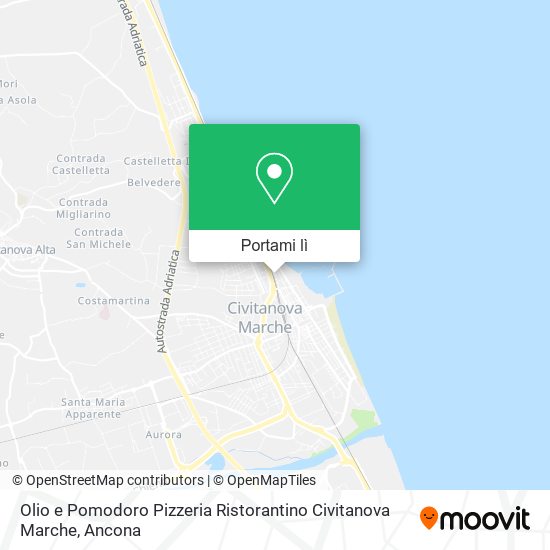 Mappa Olio e Pomodoro Pizzeria Ristorantino Civitanova Marche