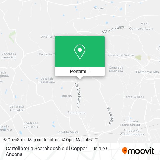 Mappa Cartolibreria Scarabocchio di Coppari Lucia e C.