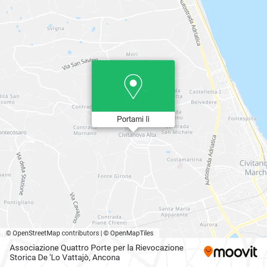 Mappa Associazione Quattro Porte per la Rievocazione Storica De 'Lo Vattajò