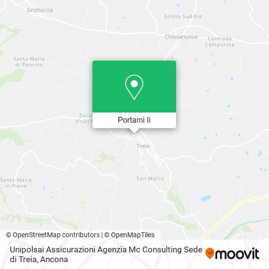 Mappa Unipolsai Assicurazioni Agenzia Mc Consulting Sede di Treia